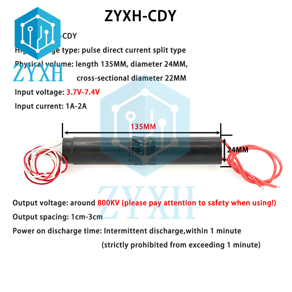 Boost Converter - High Voltage Generator 3.7V-7.4V 6V-12V To