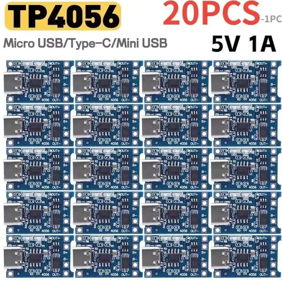 1-20PCS Type-c/Micro/Mini USB  - Tp4056 Module 评论和价格