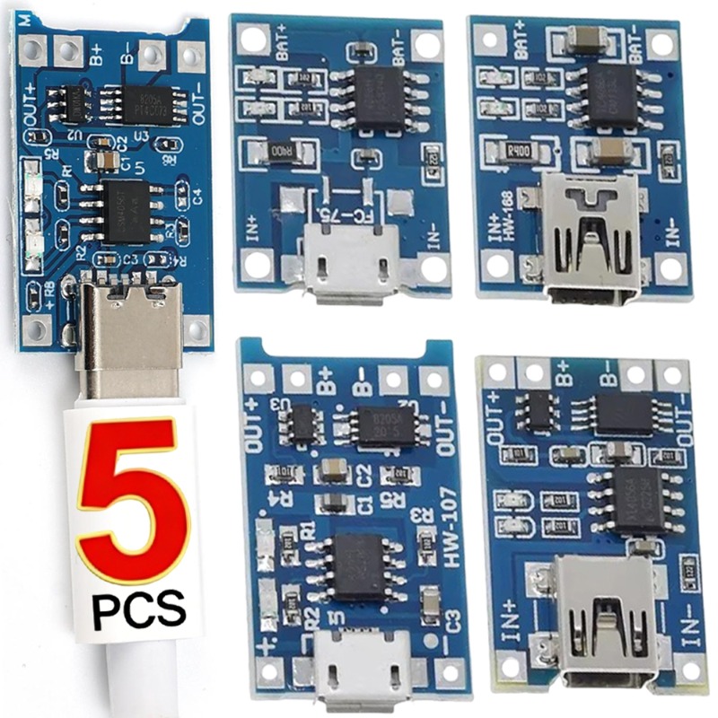 5V 3A Micro/Type-c/Mini 18650  - Tp4056 Module 评论和价格