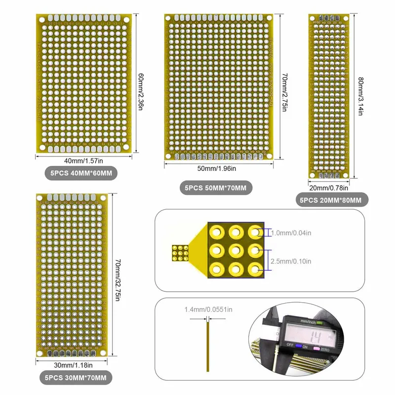 20pcs/lot PCB Prototype Board  - Perfboard 评论和价格